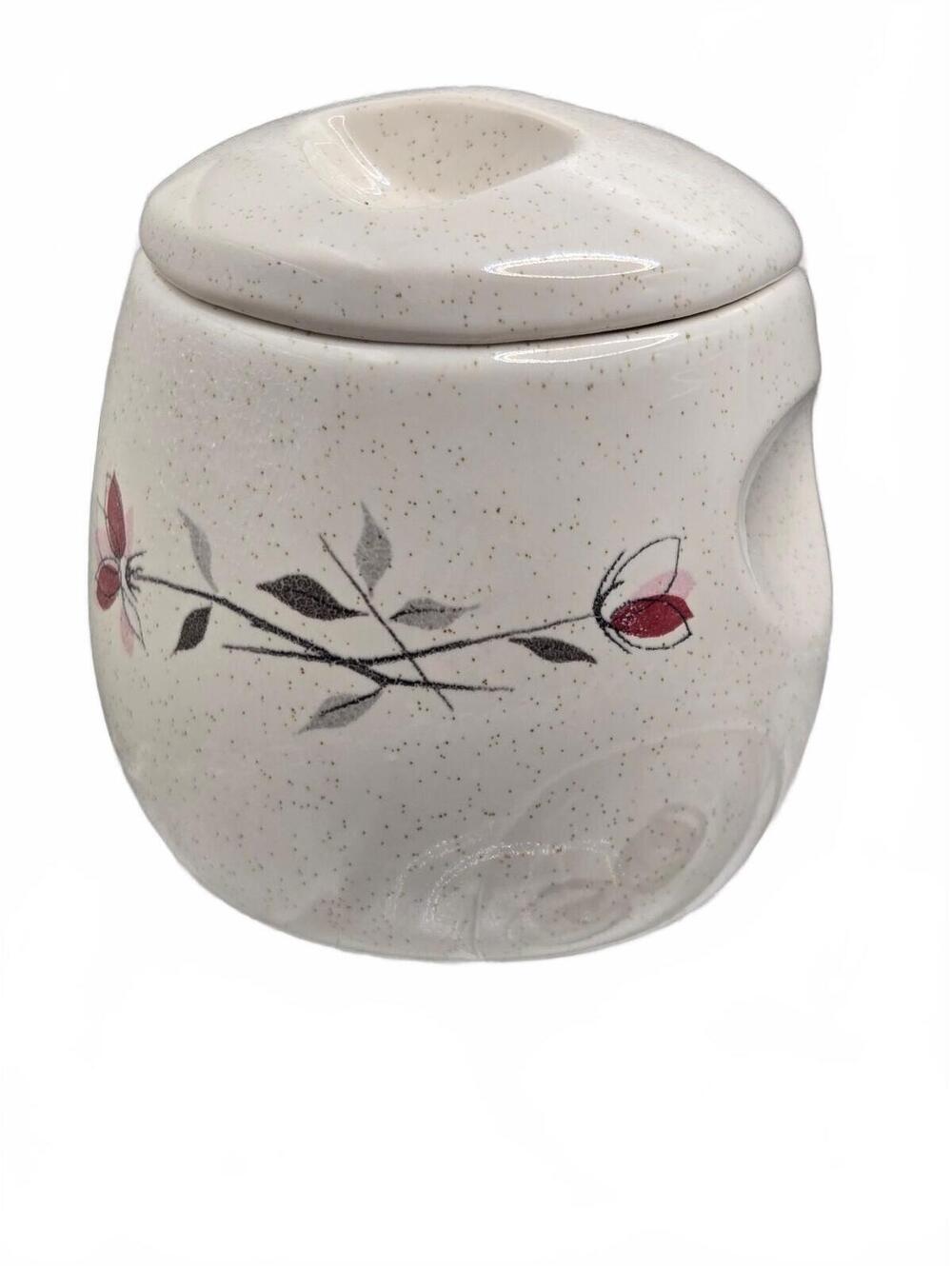 Vtg Duet Rose Franciscan Pottery Covered Sugar Bowl Excellent